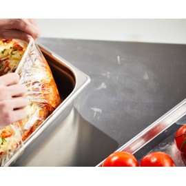 PanSaver Eco Oven-Safe Pan Liner, Clear Disposable Liner Bags, Full Pan Shallow Pan Liners (100 Liners)
