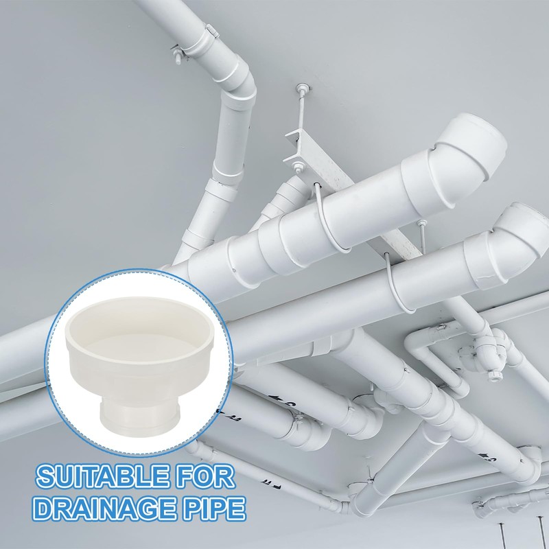 PATIKIL 8" to 4" Duct Reducer, PVC Pipe Increaser Adapter
