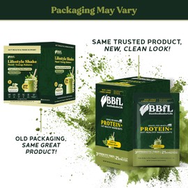 BBfL Nutrition Protein Shake, 21g Protein, Organic Whey Protein Powder, Apple Cider Vinegar, Digestive Enzymes, All in One Shake for Women & Men (10 Servings, Matcha Cream)