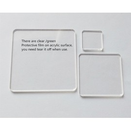 25PCS of Blank Clear Acrylic Square Material,Plexiglass Laser Cut Square Sheet with Round Corners, DIY Accessory 1/8" Thickness (0.50")