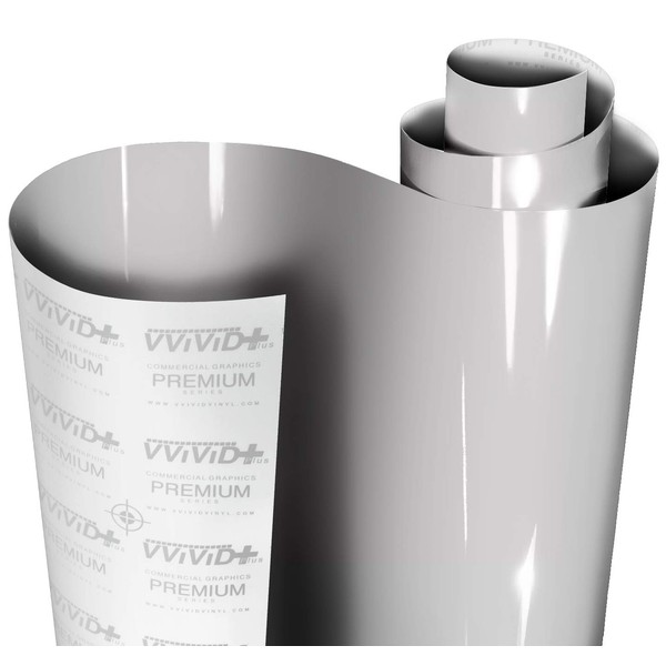 VViViD+ Ultra Gloss Light Chalk Grey Vinyl (1.5ft x 5ft)