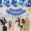 CANREVEL Blue and White Happy Birthday Decorations, Happy Birthday Banner,