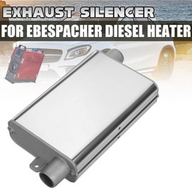 Exhaust Silencer for Parking Heating, Silencer Set, Exhaust Silencer Kit for Diesel Heating, Diesel Heating, Exhaust Pipe, Silencer, Auxiliary Heater for Car Exhaust Systems, 24 mm