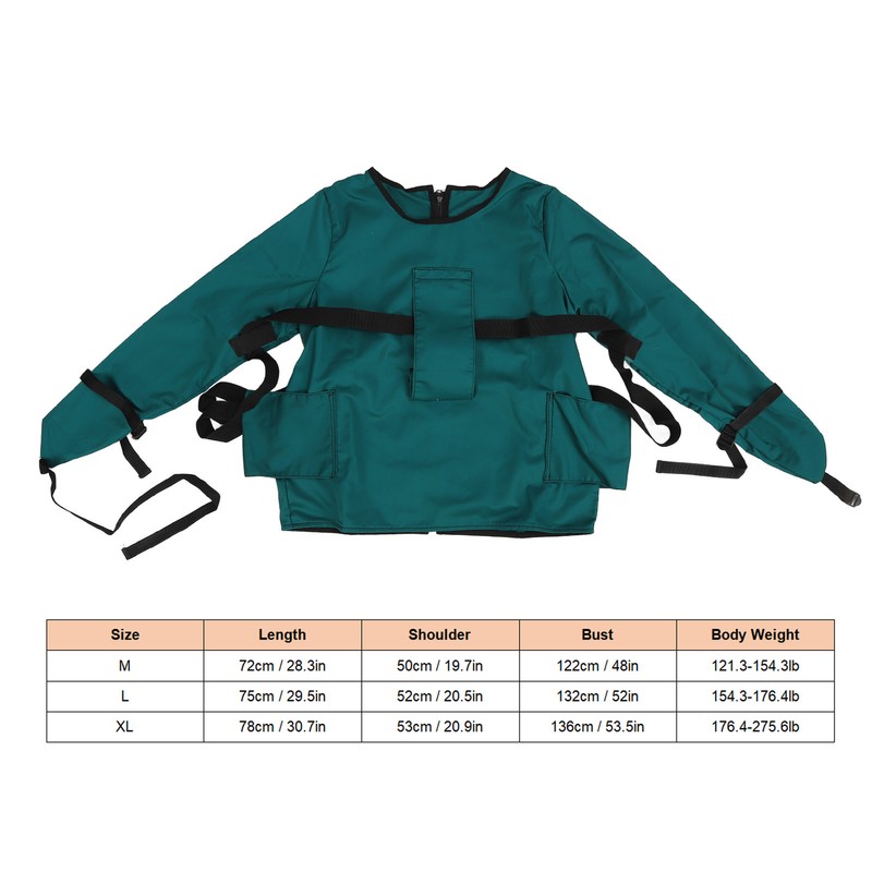 Patient Restraint Suit Prevent Tilting Front Back Secured Cotton Bed