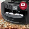 GPX BCA209B Portable Am/FM Boombox with CD and Cassette Player,