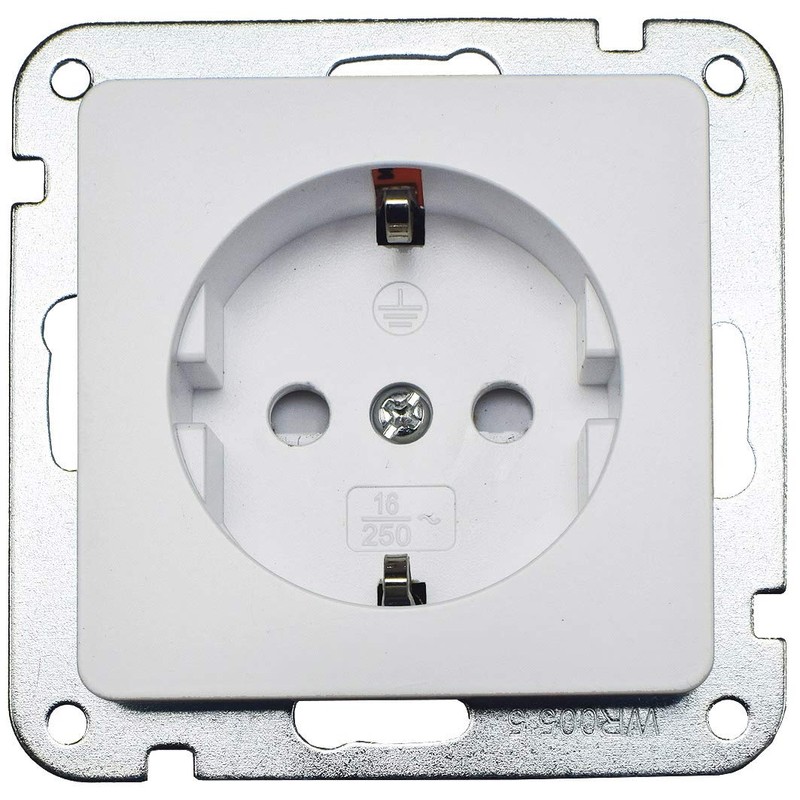 Socket Switch System, Milos Matt White Flush-Mounted Sockets, Switch Frame