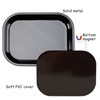 Metal Tray with Soft Magnetic Lid Black Tray with Spill