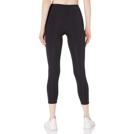 Energy Zone Women's High Waist Fitted 7/8 Leggings, Deep Black, Large