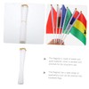 KONTONTY DIY Flagpole 100pcs Plastic Flag Sticks Handheld Flagpoles for
