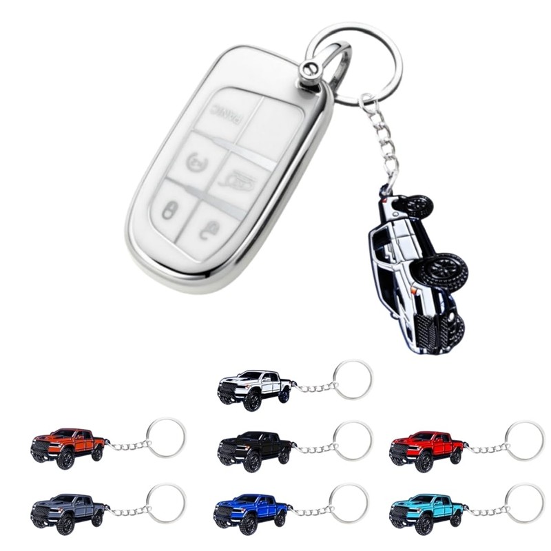 RUIHEDAHB 1PC Double-sided Car Keychain for Dodge RAM Key Chain