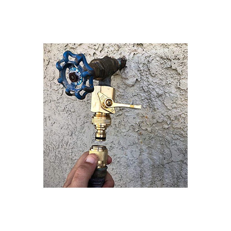 Durable Brass Quick Connect Garden Hose Fittings - 3/4 Inch