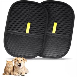 NEOVSUNY Fellmagnet Handschuhe Doppelseitig für Hunde & Katzen,Atmungsaktive Handschuh Tierhaarentfernung mit Anti-Statik-Funktion Verdickt, 2025 New Pet Handschuhe Katzenhandschuh(2 PCS)