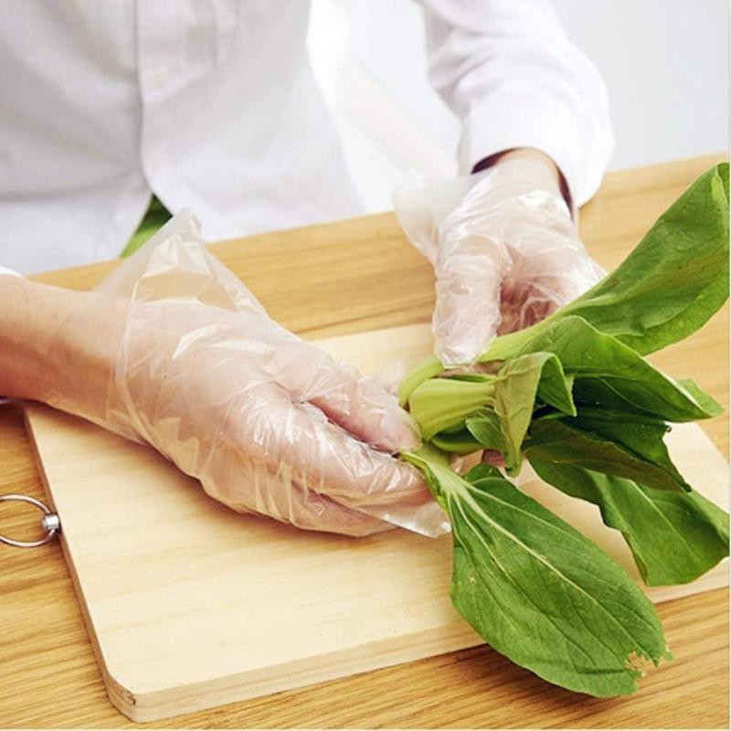 Disposable Food Prep Gloves - 500 count Plastic Food Safe