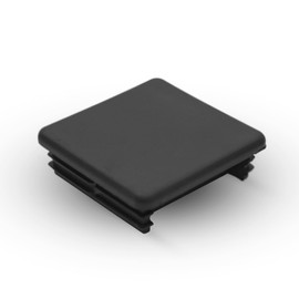 DOJA Barcelona | Profile End Caps | 41 x 41 Square End Caps | Pack of 20 | Square Pipe Plugs | Square Black Plastic End Caps | Chair Leg Caps Floor Protectors for Single Mounting