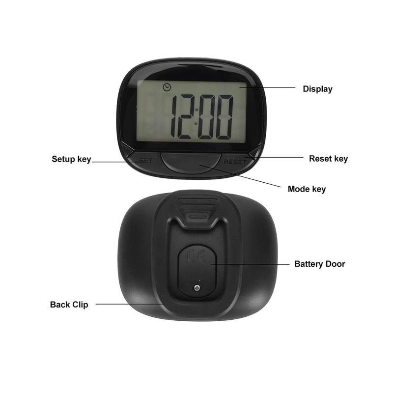 Pedometer for Walking, Large Digital Display and Clip, Pocket Pedometer