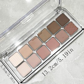 12 Colors Matte Eyeshadow Palette, Matte Eyeshadow Makeup Product, High Pigmented Blendable Eyeshadow Powder, Summer Gifts, Summer Makeup, Fall Gift, Tick Shop