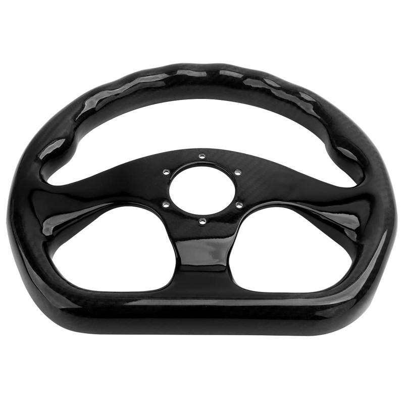 HIWOWSPORT Carbon Fiber Racing Steering Wheel Flat Bottom 320mm Diameter
