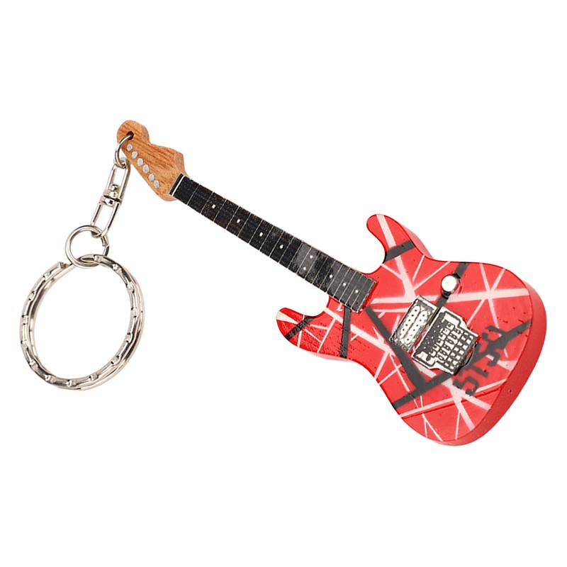 Guitar Keychain Portable Cute Mini Guitar Pendant Key Chain Ring