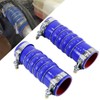 2PCS Silicone Upper Radiator Hoses with Clamps 2.5" ID Compatible