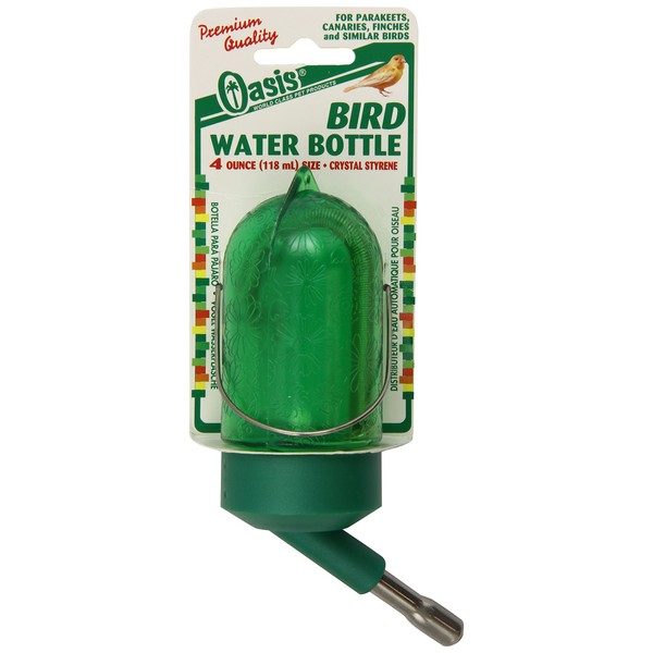 Kordon Oasis #81010 Bird Bottle for Small Caged Birds -Green, 4-Ounce