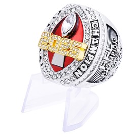guancrown Fantasy Football Ring 2025 Award Prize Trophy Sports Winner FFL Championship Ring With Box (ring with stand, size 11)