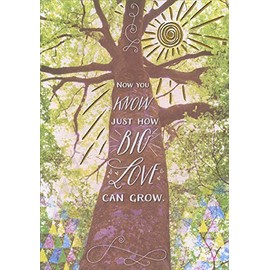 Designer Greetings Tree Trunk and Swirling Gold Foil Sun 1st Father's Day Father's Day Card for New Dad