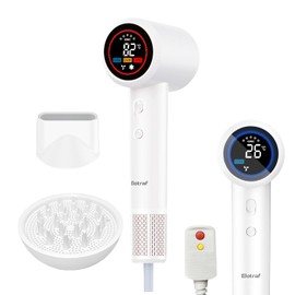 ELOVA High Speed Hair Dryer with Negative Ionic, 150000 RPM Brushless Motor Fast Drying Blow Dryer, Smart Temperature Control, Low Noise and Magnetic Diffuser & Nozzle for Home Salon Travel