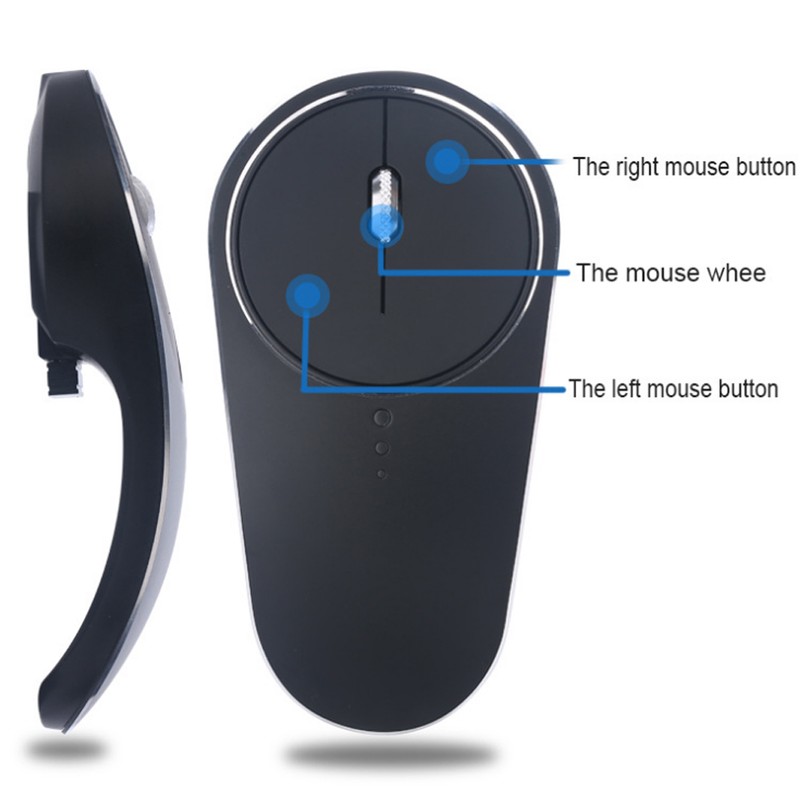 Aluminum Alloy 2.4G Wireless Rechargeable Mouse Office Silent Computer Mouse