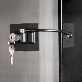 Guardianite Premium Refrigerator Lock with Built-in Keyed Lock (Black)