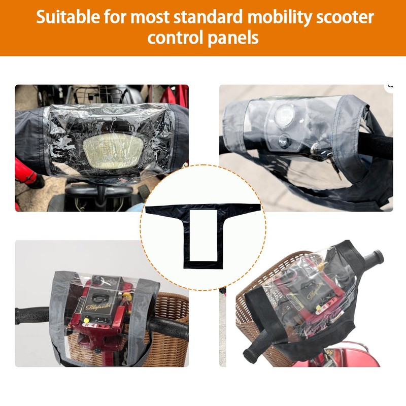 Fonakei Mobility Scooter Control Panel Cover Protective Tiller Panel Waterproof