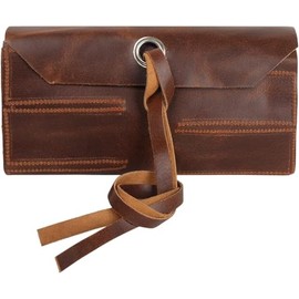 Militaria Stuffs Leather Tool Roll Up Pouch (10 Slots) - Leather Tool Wrench Roll/Chisel Bag Portable Carry-On Pouch, Workshop Storage, Woodworking Tools Organizer Full Grain Leather (Mustard Brown)