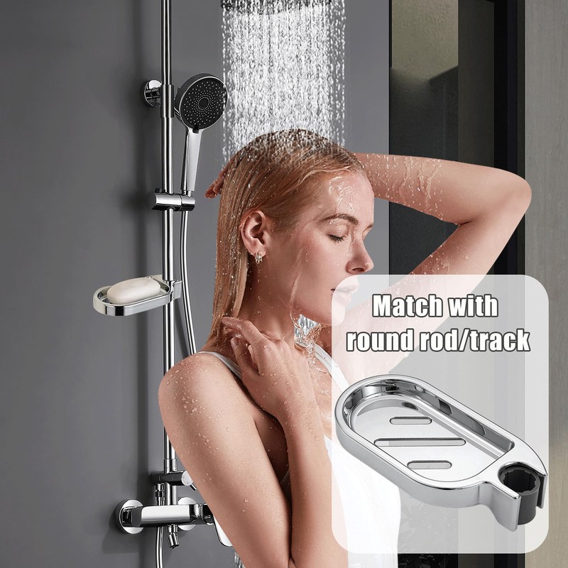 Clip-on Bathroom Soap Holder Adjustable Shower Soap Holder Shower Soap