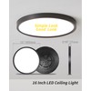 2Pack 16 Inch Remote Control Dimmable LED Flush Mount Ceiling