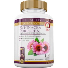Equinácea Purpurea Premium 100 Cápsulas 500 mg | Apoyo Inmunológico Natural