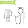 UFURMATE Curtain Hooks and Gliders Set, 100Pcs Stainless Steel S