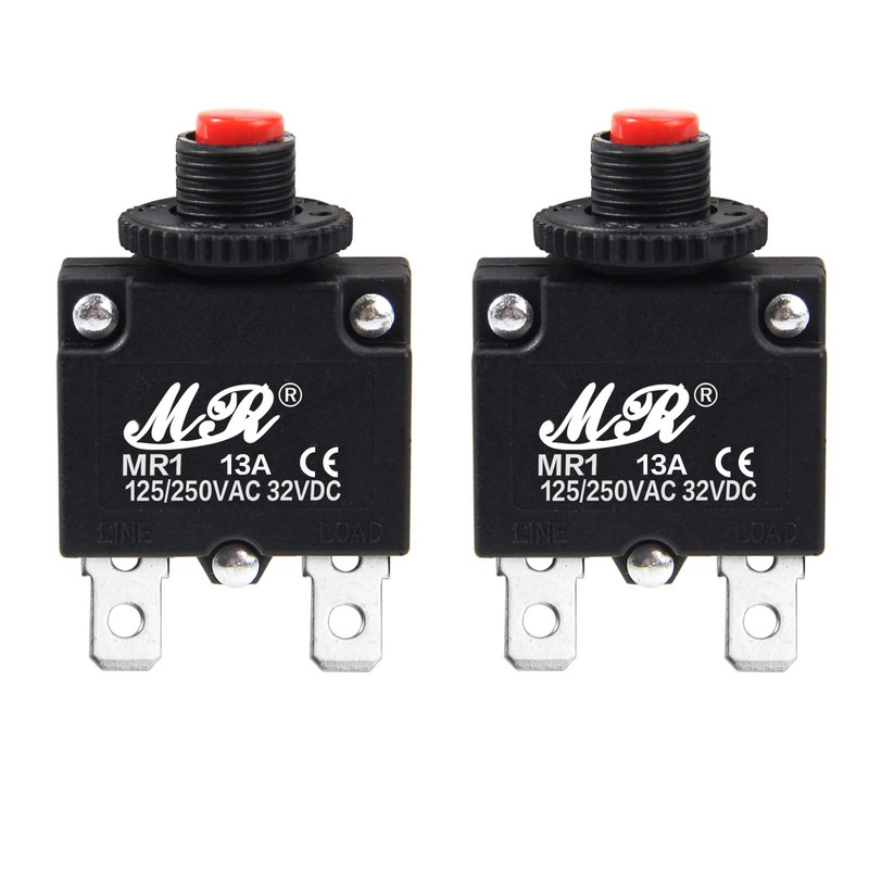 RKURCK 13 Amps Thermal Circuit Breakers 125/250V AC 32V DC