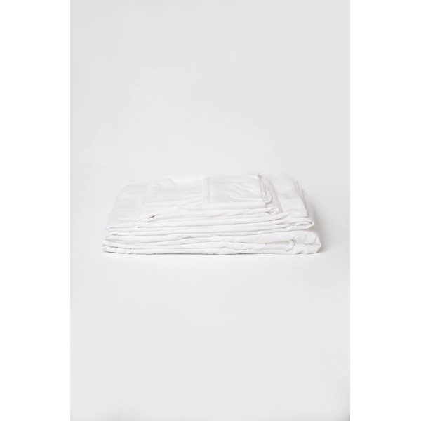 LOPOO 4-Piece California King Sheet Set, White, Bamboo Fabric, Thermo-Regulating