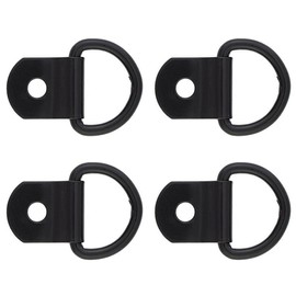 4 Pack Gun Metal Black Steel 3/4" Clip & Dee 5/8" D-Ring Black