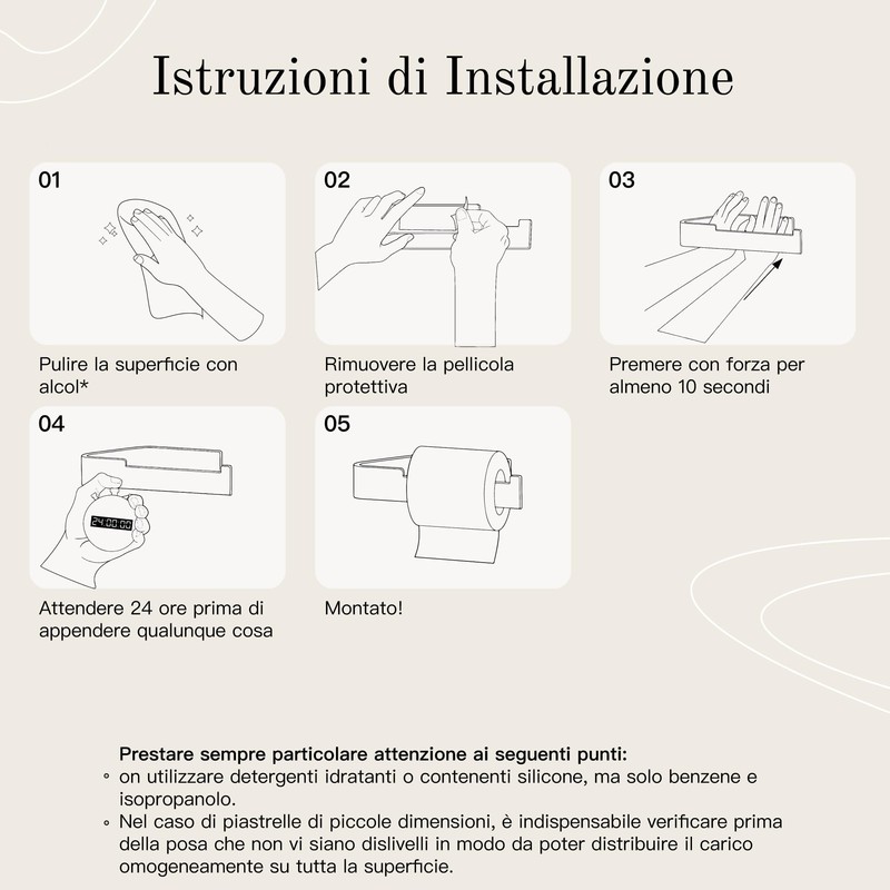 Designfabrik Hamburg Portarotolo carta igienica | Argento | adesivo