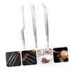 BIUDECO 1 Set Stainless Steel Culinary Tweezers Set Ergonomic Cooking