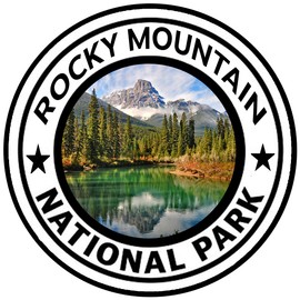 Rogue River Tactical Rocky Mountain National Park Sticker 5" Round Car Auto Decal Colorado