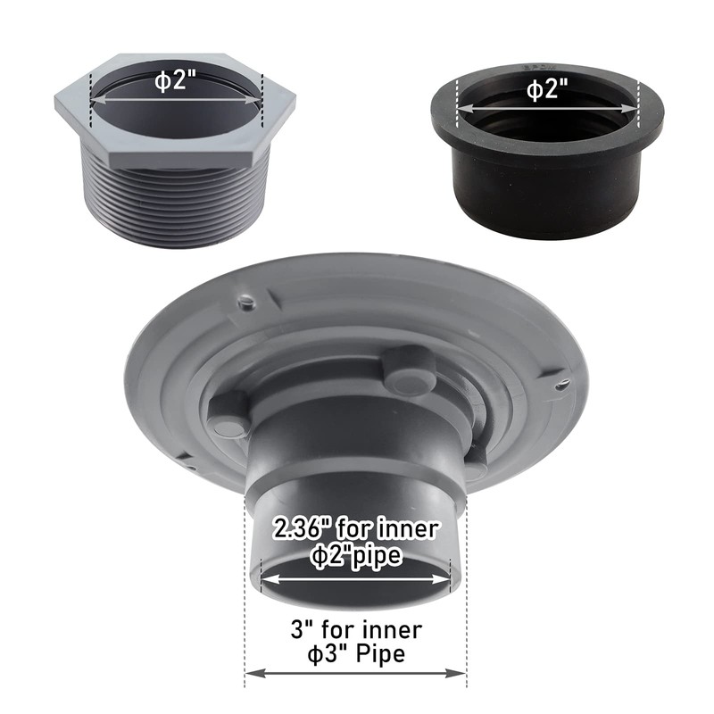 Bernkot 2 Inch Shower Drain Base Kit - PVC Sub