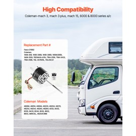 VEVOR 1/3HP RV Air Conditioner Motor with Capacitor, AC115V 3A, 1675 RPM, Replacement for Coleman Mach RV AC Fan Motor, Replaces Fasco D1092, 1468-306, 1468-3068, 1468-3069, 7184-0156, 7184-0432