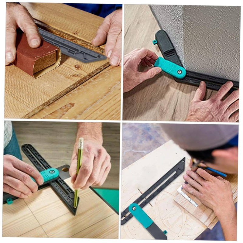 ORFOFE Finder Ruler Corner Protractor Lockable Angle Finder Metal Gauge