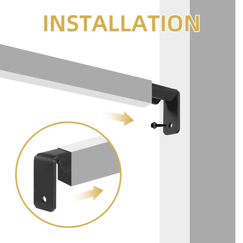 Fence Mounting Brackets for 1x1" Square Rails, Carbon Steel Fence