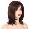 Onedor Women's 14 Inch Straight Short Bob Wig Synthetic Full