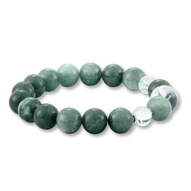 Kyerlyn deep green Beaded Bracelets for Women, Natural Gemstone Bracelet Stretch Jewelry Christian Gifts for Mom Daughter Wife Friend Birthday Mother's Day