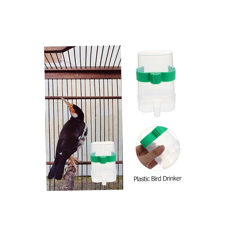 Bebedero Automático para Loros 2 Piezas Plástico Resistente Fácil De