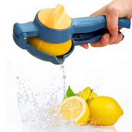 Extra Large Lemon Squeezer Hand Press - High Performance Manual Hand Held Citrus Juicer, Ergonomic Lemon Squeezer, Lime Press for Kitchen, Restaurant, Bar (Blue)