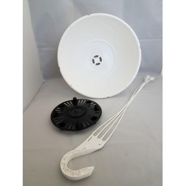 12" Diameter White Plastic Deco Swirl Hanging Basket by Landmark Plastics (5)